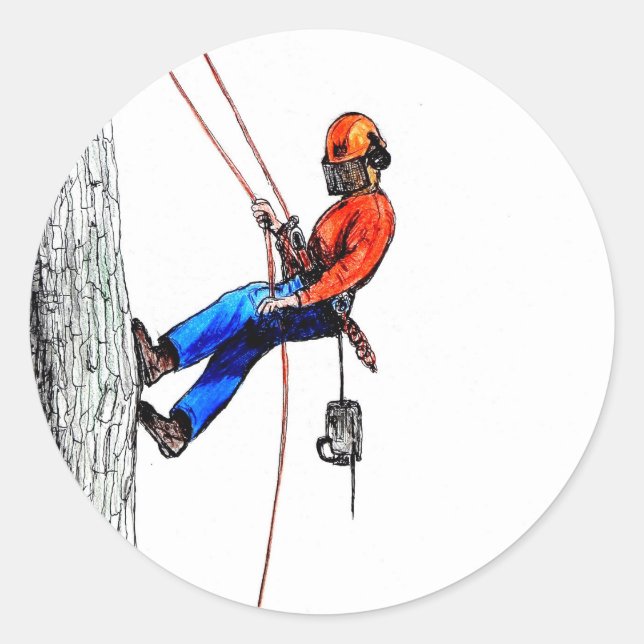 Tree Surgeon Arborist Classic Round Sticker (Front)