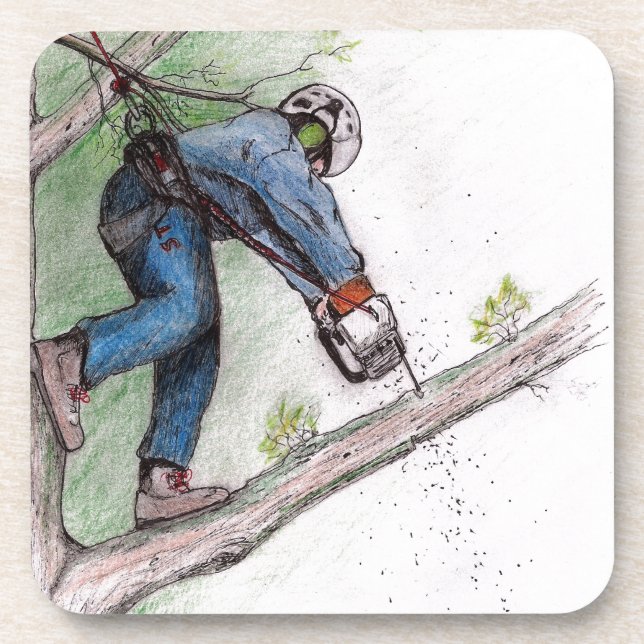 Tree Surgeon Arborist Coaster (Front)