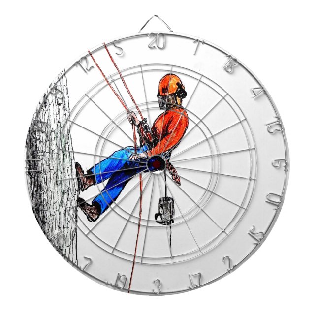 Tree Surgeon Arborist Dartboard (Front)