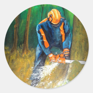 Tree Surgeon Arborist Forester Classic Round Sticker