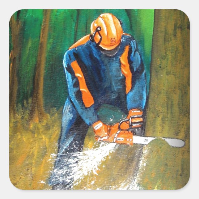 Tree Surgeon Arborist Forester Square Sticker (Front)