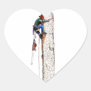 Tree Surgeon Arborist Heart Sticker