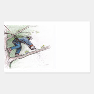 Tree Surgeon Arborist Lumberjack Rectangular Sticker