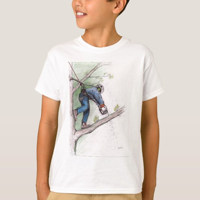 Tree Surgeon Arborist Lumberjack T-Shirt (Front)