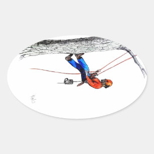 Tree Surgeon Arborist Oval Sticker