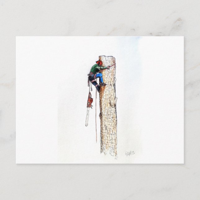 Tree Surgeon Arborist Postcard (Front)