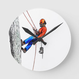 Tree Surgeon Arborist Round Clock