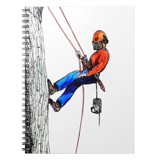 Tree Surgeon Arborist Spiral Notebook (Front)