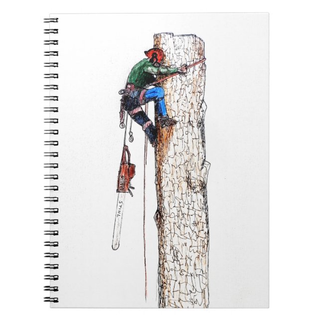 Tree Surgeon Arborist Spiral Notebook (Front)