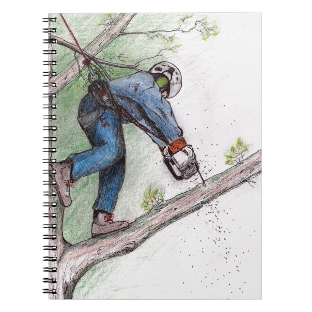 Tree Surgeon Arborist Spiral Notebook (Front)