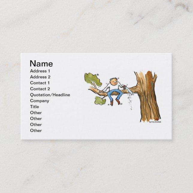 tree surgeon business card (Front)