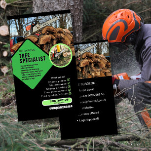 Tree Surgeon Business Card   Arborist & Tree Care 