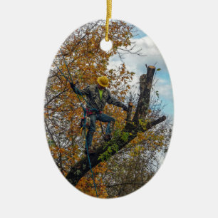 Tree Surgeon Ceramic Tree Decoration