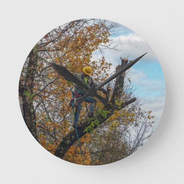 Tree Surgeon Round Clock (Front)