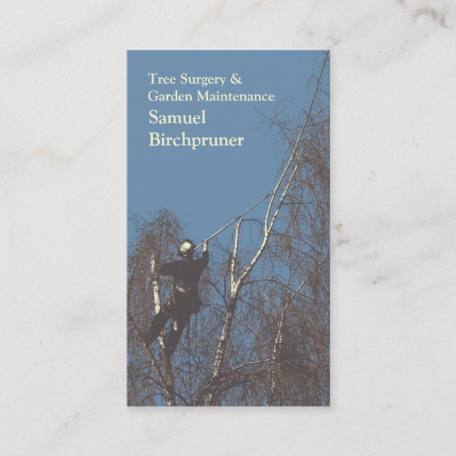Tree surgery business card (Front)
