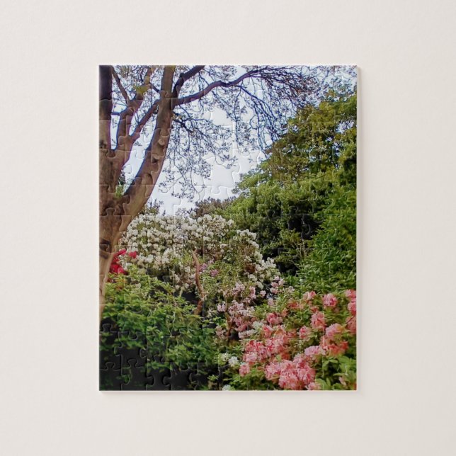Tree surrounded in flowers jigsaw puzzle (Vertical)