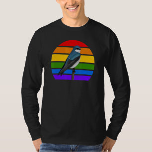 Tree Swallow Rainbow Bird Birdwatcher Songbird Div T-Shirt