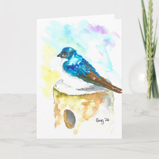 Tree Swallow Thank You Card (Front)