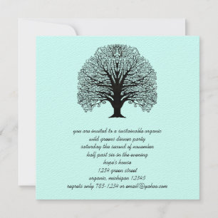 Tree Swirl Dinner Invitaions Invitation