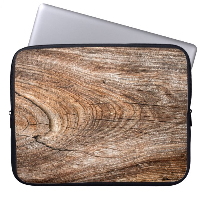 Tree texture rough solid wood laptop sleeve (Front)