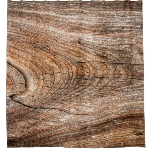 Tree texture rough solid wood shower curtain