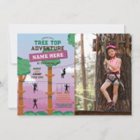Tree Top Birthday Adventure Park Pink Girl Photo