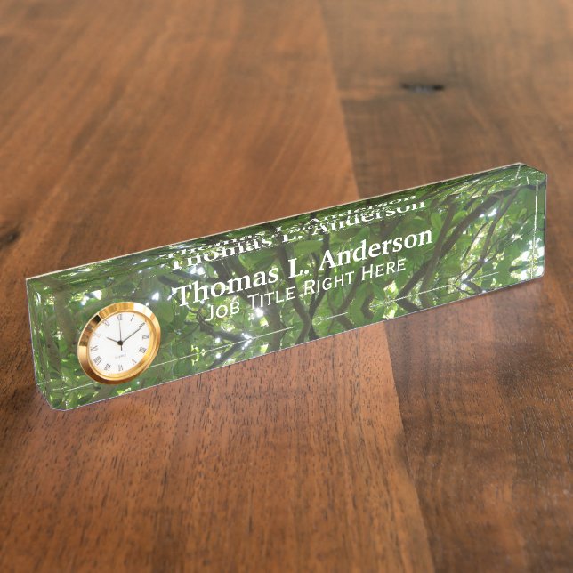 Tree Top Desk Nameplate (Side)