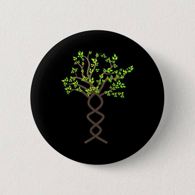 Tree Trees Dna Nature Protection Environmental 6 Cm Round Badge (Front)