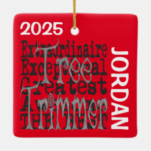 Tree Trimmer Extraordinaire CUSTOM Ceramic Ornament