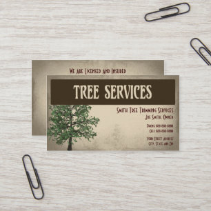 Tree Trimming Care Services Business Card