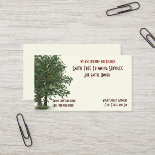 Tree Trimming Care Services Business Card