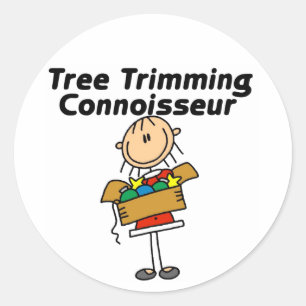 Tree Trimming Conoisseur Tshirts and Gifts Classic Round Sticker