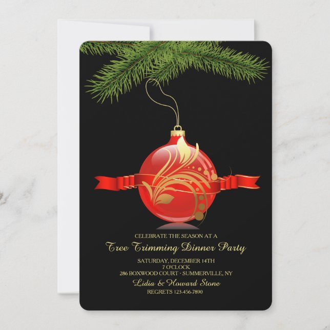 Tree Trimming Party Invitation (Front)