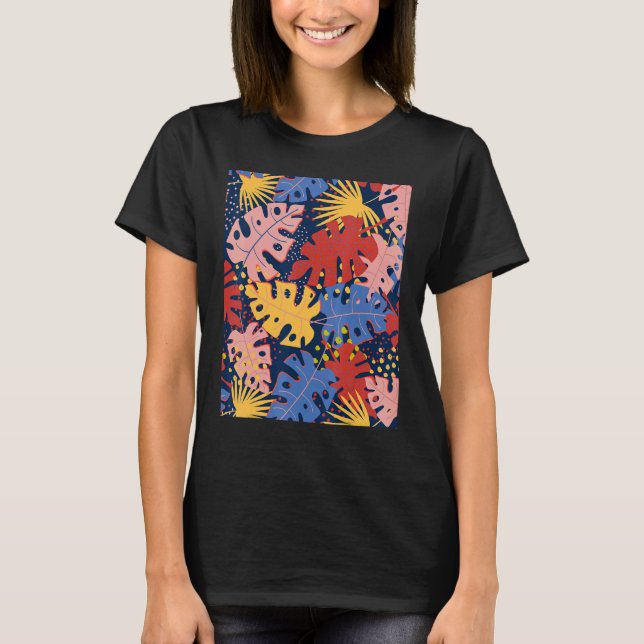 Tree Tropical Beach Palm Summer Leaves Exotic Vaca T-Shirt (Front)