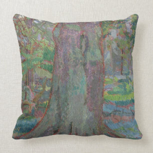 Tree Trunk, 1916 (oil on canvas) Cushion