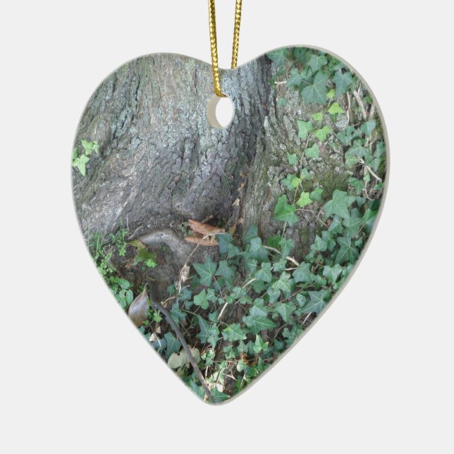 Tree trunk and ivy in forest ceramic tree decoration (Left)