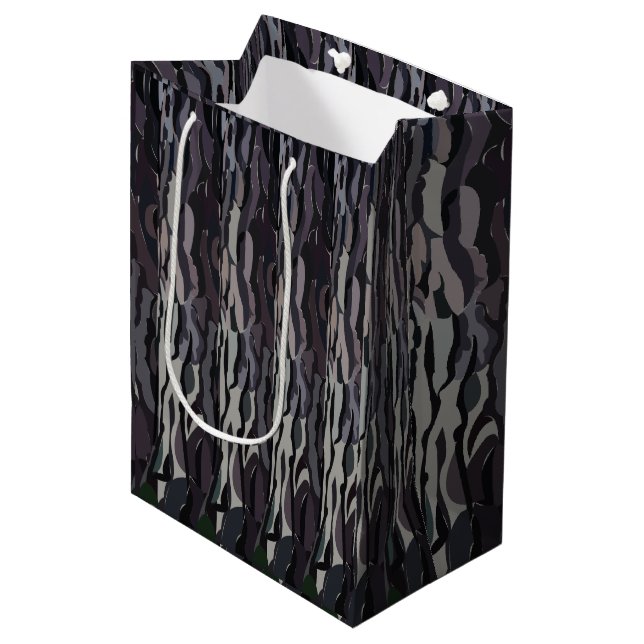 Tree Trunk Background Pattern Medium Gift Bag (Front Angled)