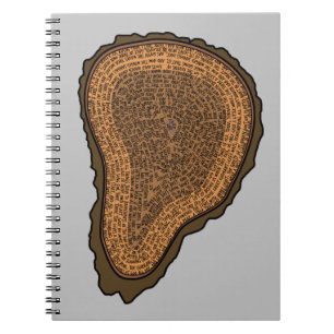 Tree Trunk Cross Section Growth Rings Trees Notebook