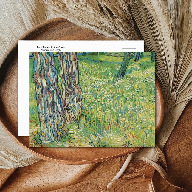 Tree Trunks Grass Vincent van Gogh Postcard (Creator Uploaded)