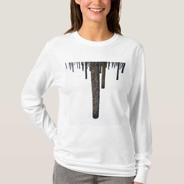 Tree Trunks in Snow T-Shirt (Front)