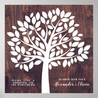 Tree Wedding Guest Book Alternative | 55 Leaves