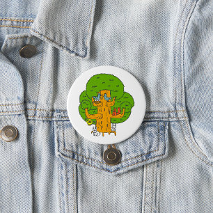 Tree with Forest Animals Cute Nature  7.5 Cm Round Badge