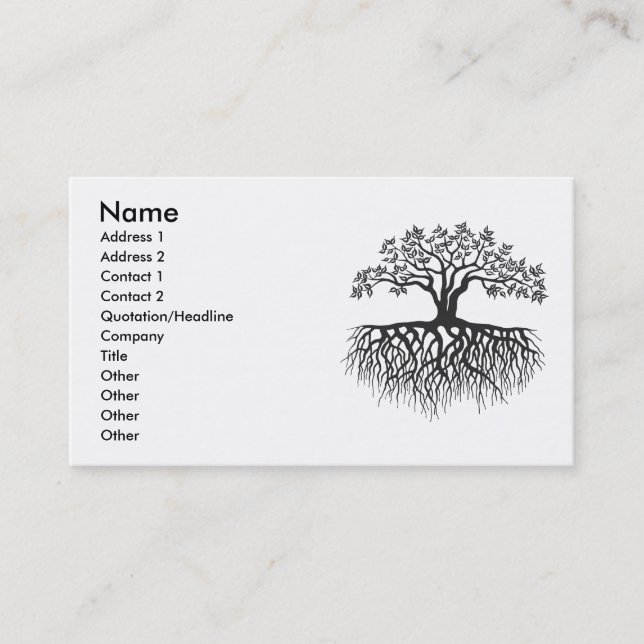 Tree with roots business card (Front)