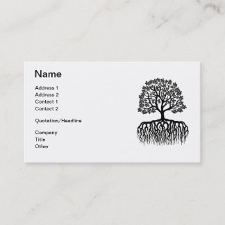 Tree with roots business card