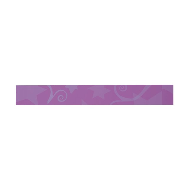 Tree with Stars Bat Mitzvah Invitation Belly Band (Flat)