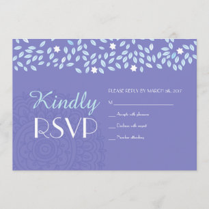 TREE WITH STARS Bat Mitzvah RSVP Reply Card