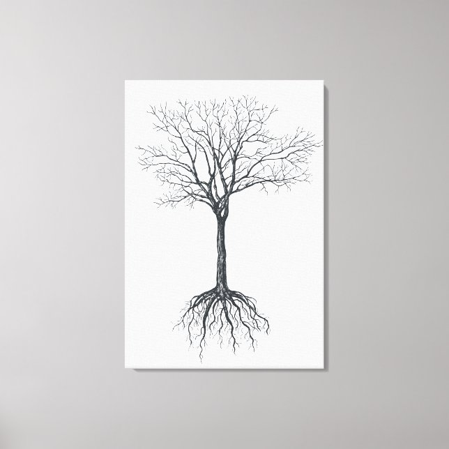 Tree without leaves canvas print (Front)