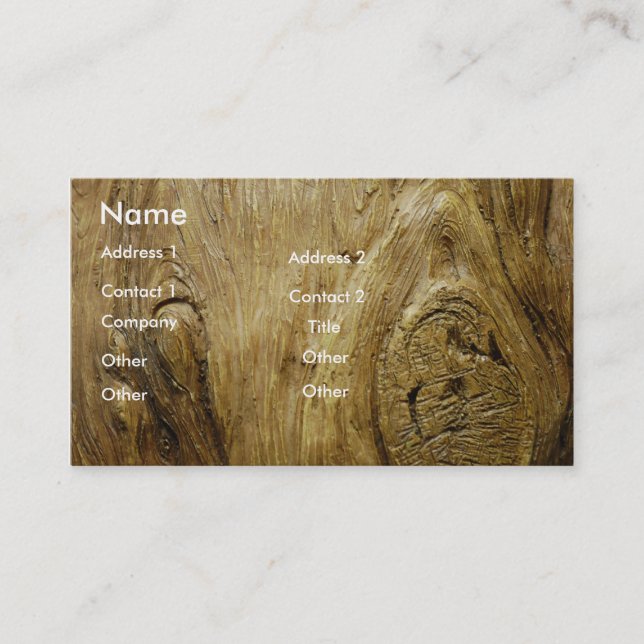 Tree Wood Profile Card (Front)
