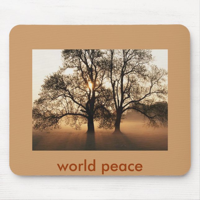 Tree, world peace mouse pad (Front)