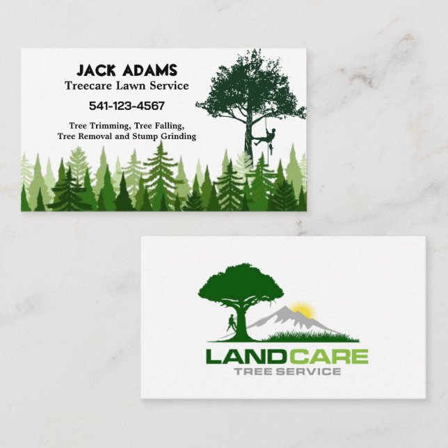 Treecare Lawn Service Business Cards (Front/Back)